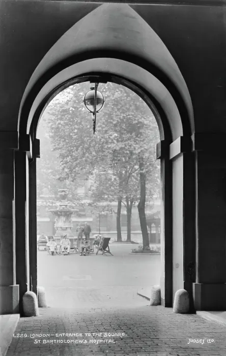 Framed Print : Entrance to the Square, St. Bartholomew's Hospital Framed Print : Entrance to the Square, St. Bartholomew's Hospital