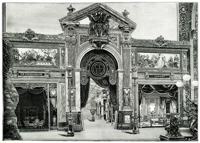 Framed Print : Entrance to Tapestry Section, Paris Exhibition of 1889 Framed Print : Entrance to Tapestry Section, Paris Exhibition of 1889