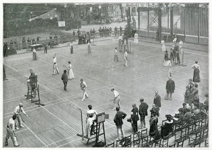Framed Print : With the entry of forty-seven gentlemen and forty-nine ladies, the Badminton Association's open tournament held at the Central Transept, The Crystal Palace, Sydenham, London Framed Print : With the entry of forty-seven gentlemen and forty-nine ladies, the Badminton Association's open tournament held at the Central Transept, The Crystal Palace, Sydenham, London
