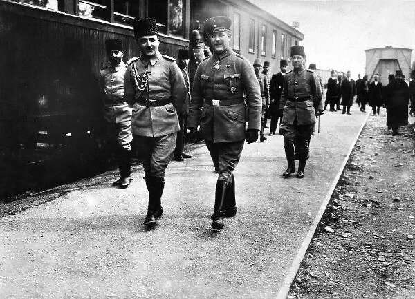 Enver Pasha and a German army officer, WW1
