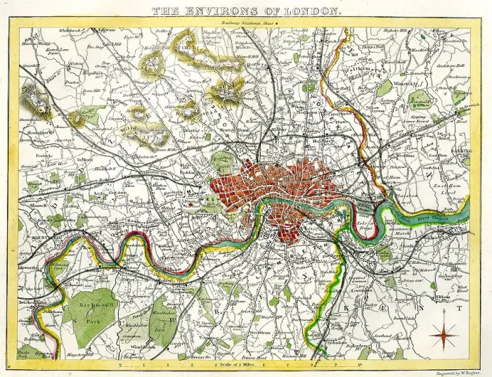 Framed Print : Environs of London Framed Print : Environs of London