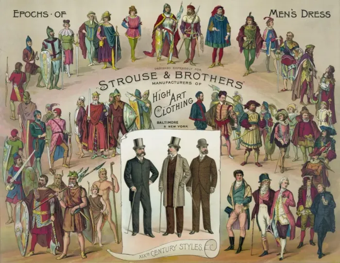 Framed Print : Epochs of mens dress Framed Print : Epochs of mens dress