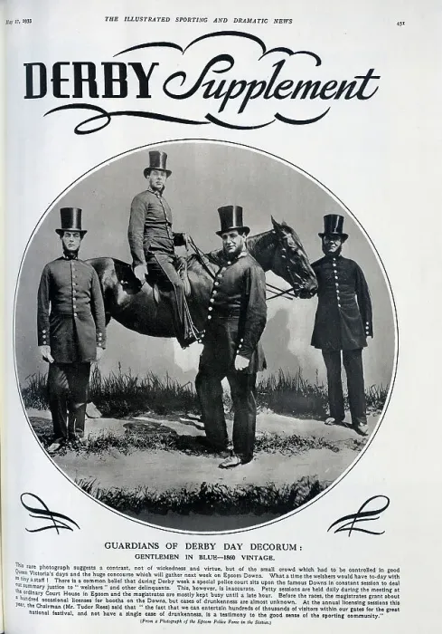 Framed Print : Epsom Policemen in the 1860s Framed Print : Epsom Policemen in the 1860s