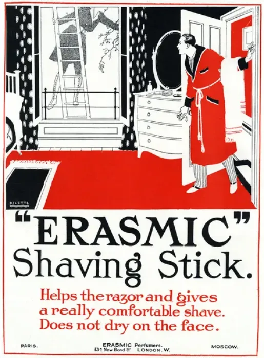 Framed Print : Erasmic Shaving Stick advert, WW1 Framed Print : Erasmic Shaving Stick advert, WW1