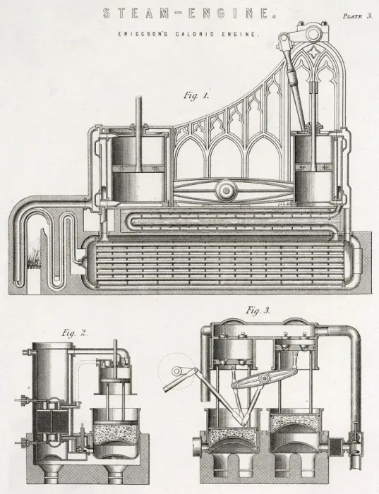 Framed Print : ERICSSONS STEAM ENGINE Framed Print : ERICSSONS STEAM ENGINE