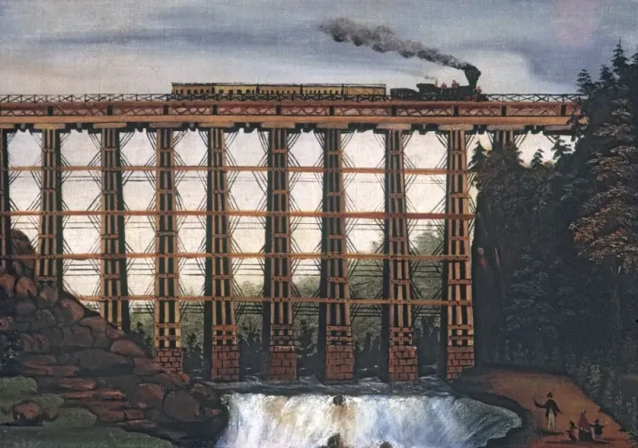 Framed Print : Erie Railroad Portage Viaduct Framed Print : Erie Railroad Portage Viaduct