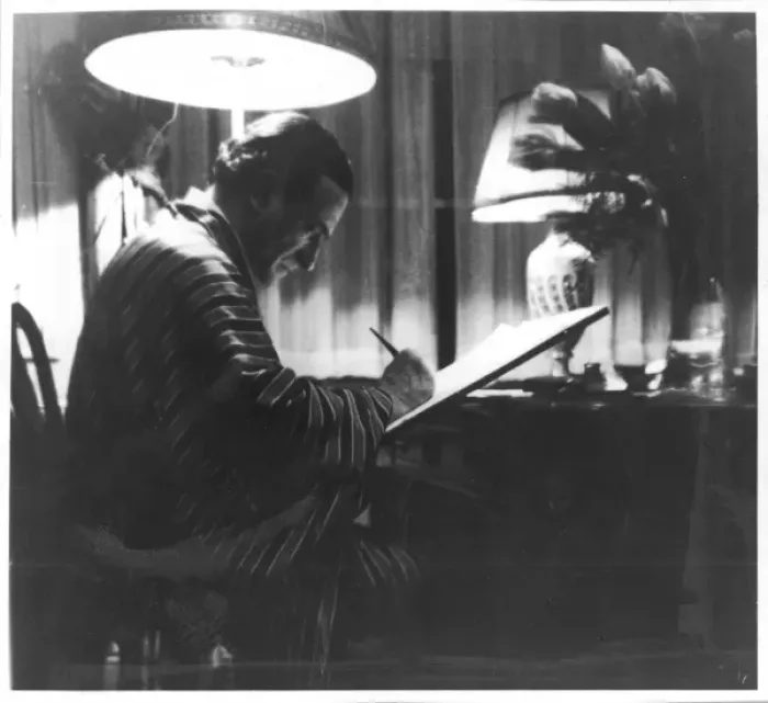 Framed Print : Ernst Dryden Sketching Framed Print : Ernst Dryden Sketching