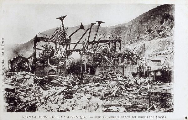 Eruption of Mt. Pelee - Devastation at Saint-Pierre