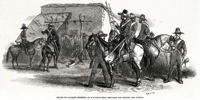 Framed Print : Escort of Cavalry resting 1847 Framed Print : Escort of Cavalry resting 1847