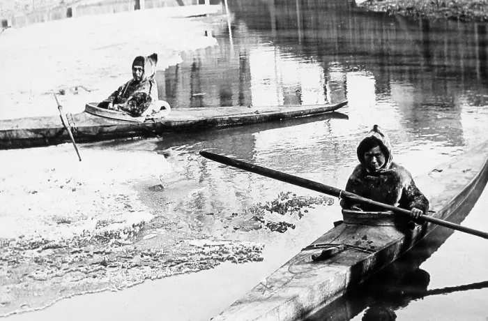 Framed Print : Eskimos in kayaks St. Louis World's Fair USA in 1904 Framed Print : Eskimos in kayaks St. Louis World's Fair USA in 1904