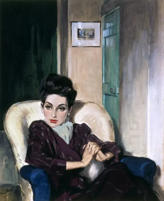 Framed Print : Esme seated by David Wright Framed Print : Esme seated by David Wright