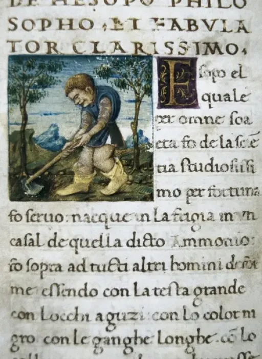 Framed Print : ESOPUS (650-560 BC). Greek fabulist. Illustration Framed Print : ESOPUS (650-560 BC). Greek fabulist. Illustration