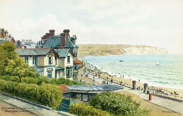 Framed Print : Esplanade and Culver Cliffs, Sandown, Isle of Wight Framed Print : Esplanade and Culver Cliffs, Sandown, Isle of Wight