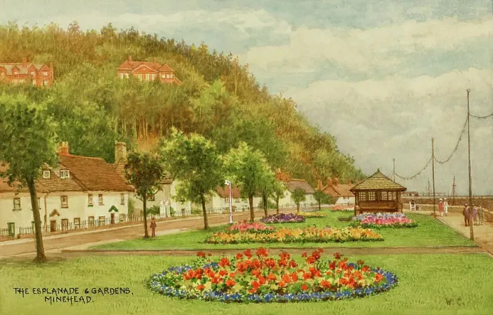 Framed Print : Esplanade and Gardens, Minehead, Somerset Framed Print : Esplanade and Gardens, Minehead, Somerset