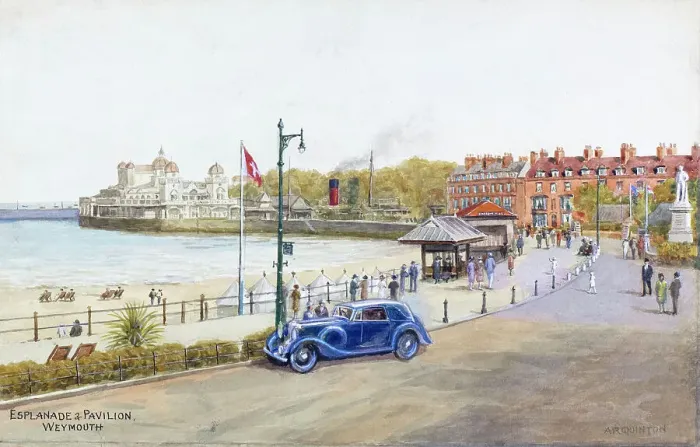 Framed Print : Esplanade and Pavilion, Weymouth, Dorset Framed Print : Esplanade and Pavilion, Weymouth, Dorset