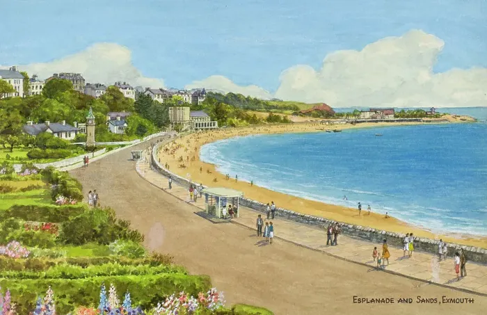 Framed Print : Esplanade and Sands, Exmouth, Devon Framed Print : Esplanade and Sands, Exmouth, Devon