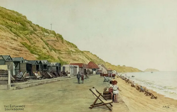 Framed Print : Esplanade at Southbourne, Dorset Framed Print : Esplanade at Southbourne, Dorset