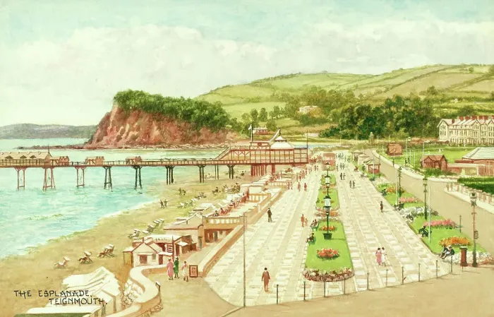 Framed Print : Esplanade at Teignmouth, Devon Framed Print : Esplanade at Teignmouth, Devon