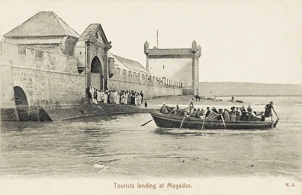 Essaouira, Morocco - tourists landing