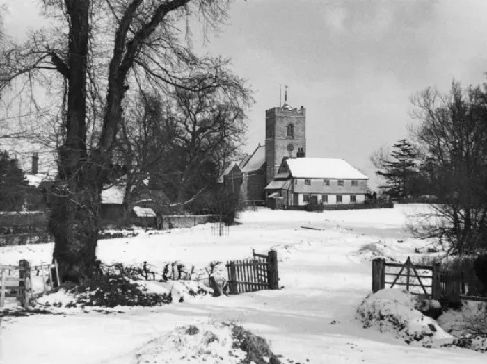 Framed Print : Essex Snow Scene Framed Print : Essex Snow Scene