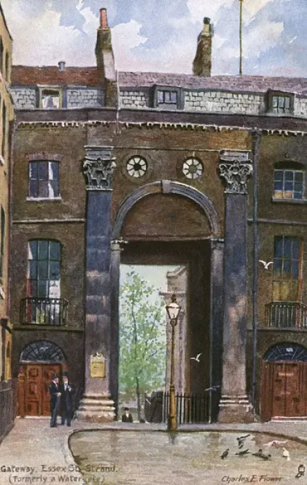 Framed Print : Essex Street, The Strand (formerly a Watergate) - London Framed Print : Essex Street, The Strand (formerly a Watergate) - London