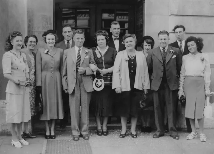 Framed Print : Esther Bruce (extreme right) at a family wedding Framed Print : Esther Bruce (extreme right) at a family wedding
