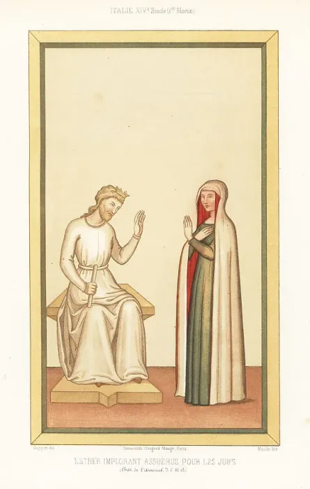 Framed Print : Esther pleading with her husband King Ahasuerus of Persia Framed Print : Esther pleading with her husband King Ahasuerus of Persia