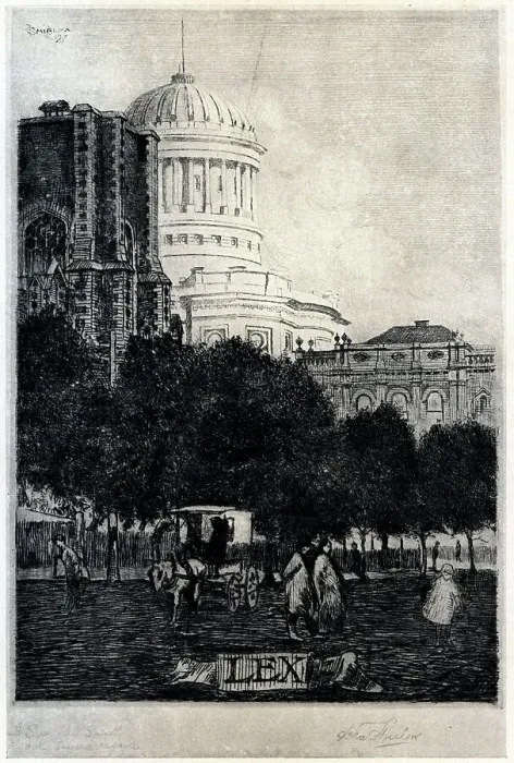 Framed Print : Lex. An etching of Lex, the Supreme Court of Victoria, Melbourne Framed Print : Lex. An etching of Lex, the Supreme Court of Victoria, Melbourne