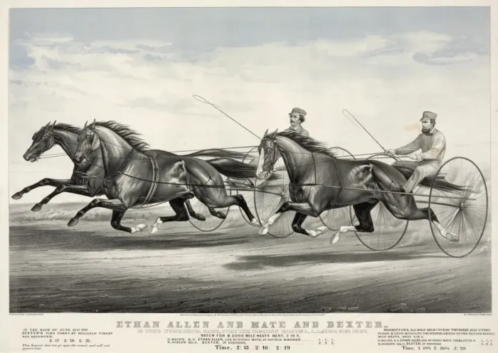 Framed Print : Ethan Allen and Mate and Dexter: In their wonderful race, ov Framed Print : Ethan Allen and Mate and Dexter: In their wonderful race, ov