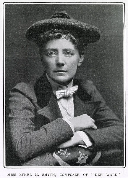 Ethel Smyth (1858 - 1944), English composer and a member of the womens suffrage movement.