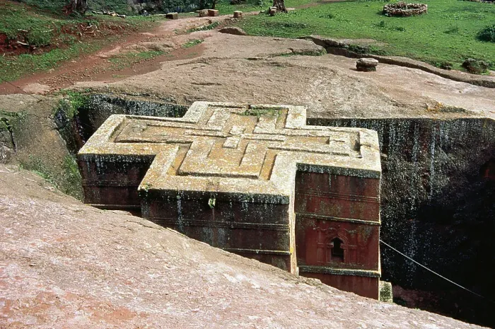 Framed Print : Ethiopia, Lalibela. The Church of St. George (Bete Giyorgis) Framed Print : Ethiopia, Lalibela. The Church of St. George (Bete Giyorgis)