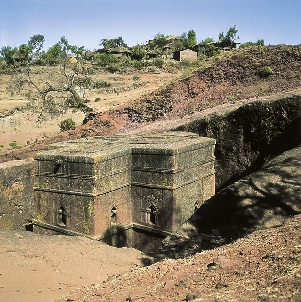 ETHIOPIA. Lalibela. Monolithic church of Ghiorghis