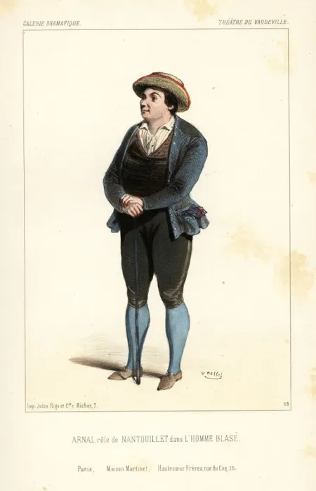 Framed Print : Etienne Arnal as Nantouillet in L Homme Blase, 1843 Framed Print : Etienne Arnal as Nantouillet in L Homme Blase, 1843