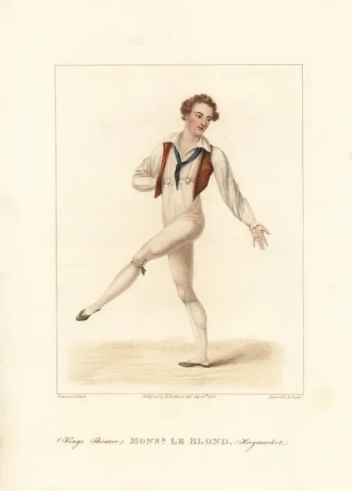 Framed Print : Etienne le Blond, ballet dancer, 1822 Framed Print : Etienne le Blond, ballet dancer, 1822