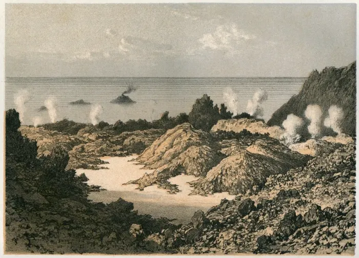 Framed Print : Etna Crater in 1834 Framed Print : Etna Crater in 1834