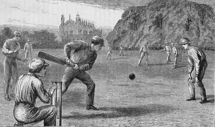 Framed Print : The Eton boys at a cricket match Framed Print : The Eton boys at a cricket match