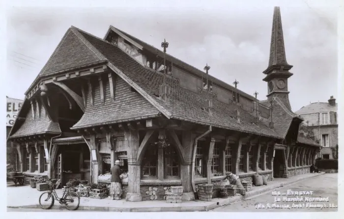Framed Print : Etretat, Normandy, France - The wooden covered market Framed Print : Etretat, Normandy, France - The wooden covered market
