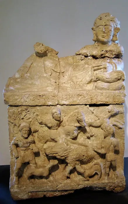 Framed Print : Etruscan Art. Italy. Travertine's sarcophagus-urn. Tomb of C Framed Print : Etruscan Art. Italy. Travertine's sarcophagus-urn. Tomb of C