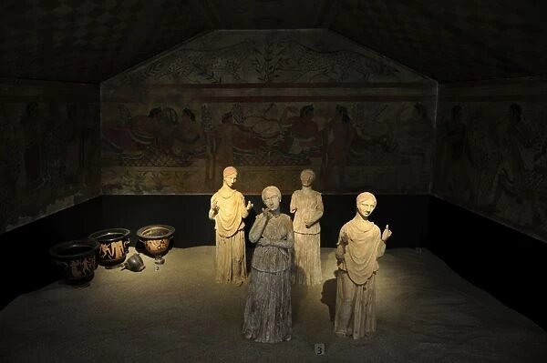Etruscan. Art. Reconstruction of the Tomb of the Leopards in