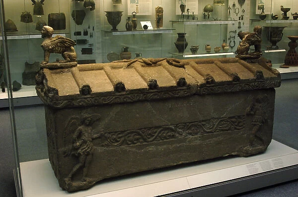 Etruscan stone sarcophagus of Bomarzo