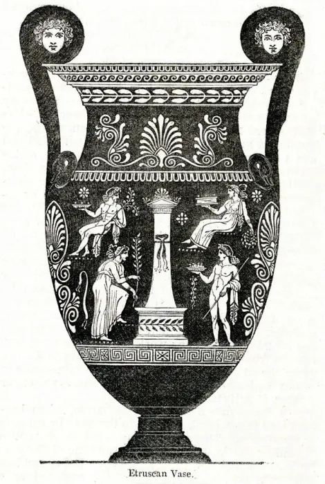 Framed Print : Etruscan vase, British Museum, London