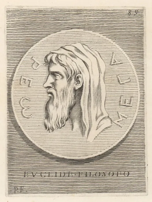 Framed Print : Euclid of Megara, Greek socratic philosopher, c.435-365 BC Framed Print : Euclid of Megara, Greek socratic philosopher, c.435-365 BC