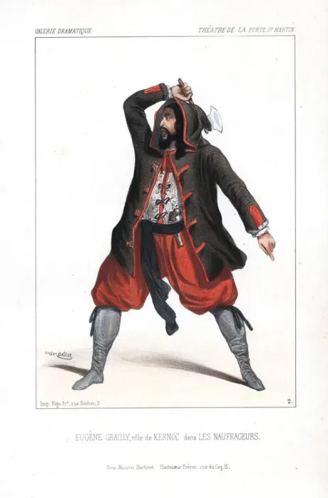 Framed Print : Eugene Grailly in the role of Kernoc in Les Framed Print : Eugene Grailly in the role of Kernoc in Les