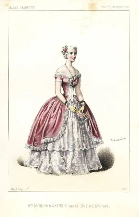 Framed Print : Eugenie Doche as Mathilde in Le Gant et l Eventail Framed Print : Eugenie Doche as Mathilde in Le Gant et l Eventail