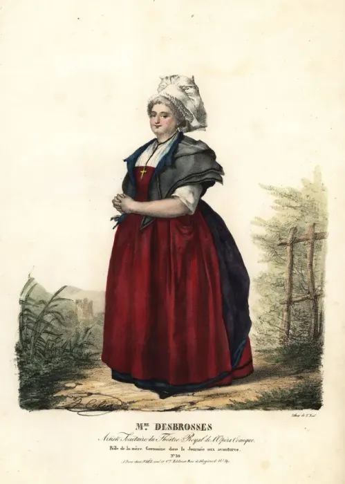 Framed Print : Eulalie-Maria Desbrosses as Germaine in La Framed Print : Eulalie-Maria Desbrosses as Germaine in La