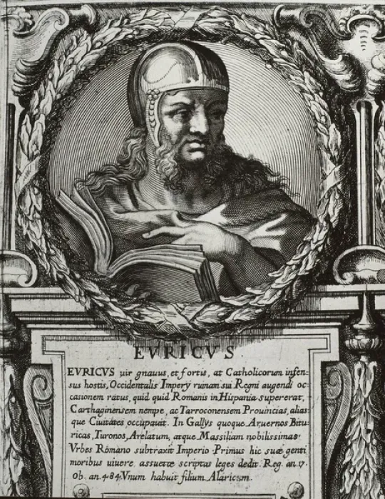 Framed Print : EURIC (420-484). King of the Visigoths (466-484) Framed Print : EURIC (420-484). King of the Visigoths (466-484)