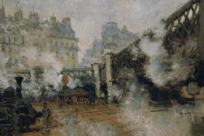 Framed Print : Europe Bridge, Saint Lazare Station, 1877 by Monet Framed Print : Europe Bridge, Saint Lazare Station, 1877 by Monet
