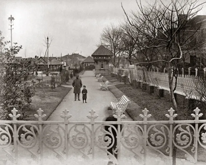 Framed Print : European Park, Shanghai, China, circa 1890 Framed Print : European Park, Shanghai, China, circa 1890