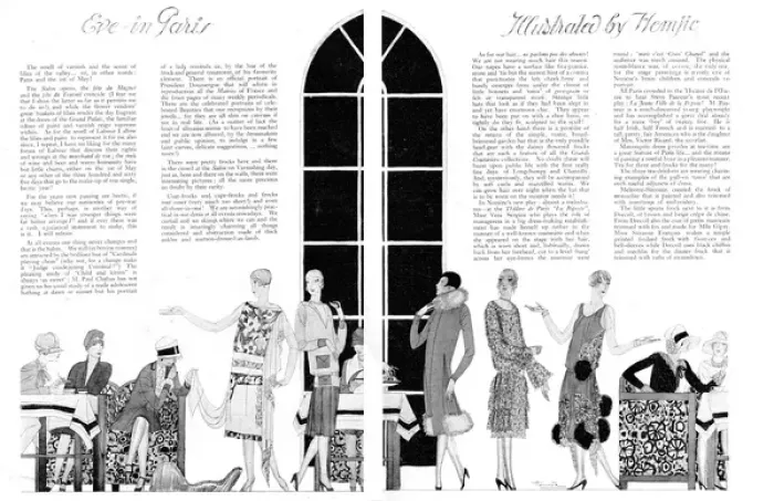 Framed Print : Eve in Paris 1926 - Fashions drawn by Hemjic Framed Print : Eve in Paris 1926 - Fashions drawn by Hemjic