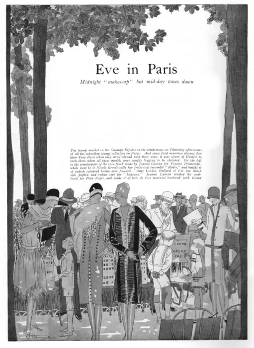 Framed Print : Eve in Paris - Fashions on Display at the Stamp market on th